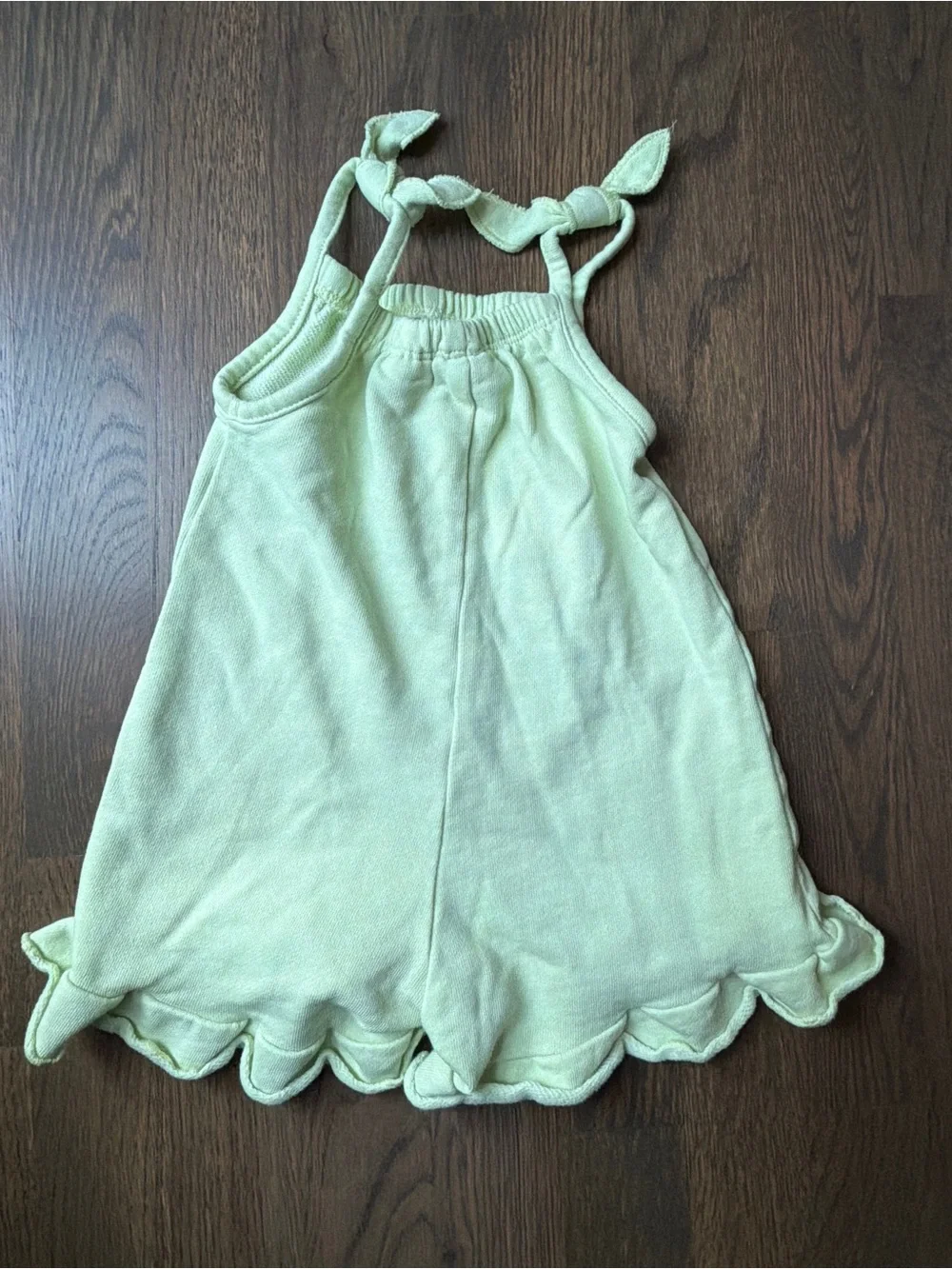 Zara Light Yellow Tie-Strap Summer Romper